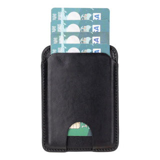 Bouletta Card Holder Black MagFit Leather Magnetic Card Holder Premium Koruma