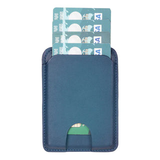 Bouletta Card Holder Blue MagFit Leather Magnetic Card Holder Premium Koruma
