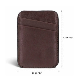Bouletta Card Holder Espresso Brown Maggy Fit CC Leather Magnetic Card Holder Premium Koruma