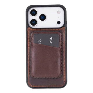 Bouletta Card Holder Espresso Brown Maggy Fit CC Leather Magnetic Card Holder Premium Koruma