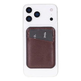 Bouletta Card Holder Espresso Brown Maggy Fit CC Leather Magnetic Card Holder Premium Koruma
