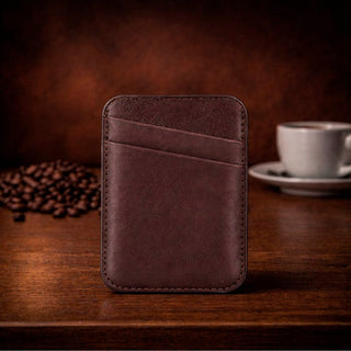 Bouletta Card Holder Espresso Brown Maggy Fit CC Leather Magnetic Card Holder Premium Koruma