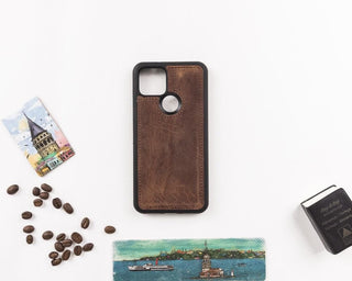 Bouletta Phone Case Magic Google Pixel 5 Detachable Leather Wallet Case Premium Koruma