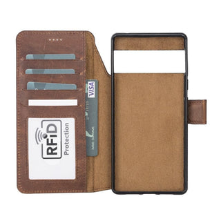 Bouletta Phone Case Magic Google Pixel 6 Pro Detachable Leather Wallet Case Premium Koruma