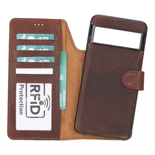 Bouletta Phone Case Saddle Brown Magic Google Pixel 8 Pro Detachable Leather Wallet Case Premium Koruma
