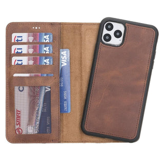 Bouletta Phone Case Brown Magic iPhone 11 Detachable Leather Wallet Case Premium Koruma