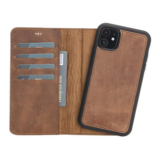 Bouletta Phone Case Saddle Brown Magic iPhone 11 Detachable Leather Wallet Case Premium Koruma