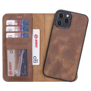 Bouletta Phone Case Brown Magic iPhone 12 / 12 Pro Detachable Leather Wallet Case Premium Koruma