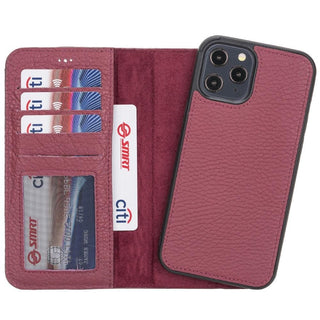 Bouletta Phone Case Rosewood Magic iPhone 12 / 12 Pro Detachable Leather Wallet Case Premium Koruma