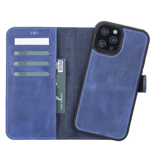 Bouletta Phone Case Cadet Blue Magic iPhone 12 Mini Detachable Leather Wallet Case Premium Koruma