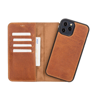 Bouletta Phone Case Moccasin Magic iPhone 12 Pro Max Detachable Leather Wallet Case Premium Koruma