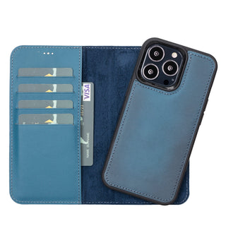 Bouletta Phone Case Blue Magic iPhone 13 Pro Detachable Leather Wallet Case Premium Koruma