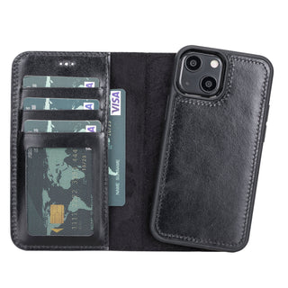 Bouletta Phone Case Rustic Black Magic iPhone 13 Pro Detachable Leather Wallet Case Premium Koruma
