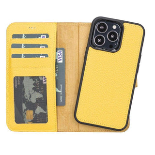 Bouletta Phone Case Yellow Magic iPhone 13 Pro Detachable Leather Wallet Case Premium Koruma