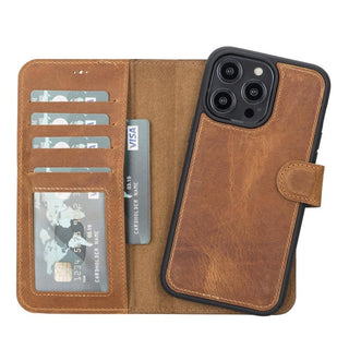 Bouletta Phone Case Moccasin Magic iPhone 14 Plus Detachable Leather Wallet Case Premium Koruma