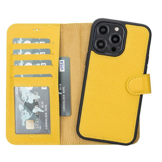 Bouletta Phone Case Yellow Magic iPhone 14 Pro Detachable Leather Wallet Case Premium Koruma