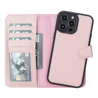 Bouletta Phone Case Pink Magic iPhone 14 Pro Max Detachable Leather Wallet Case Premium Koruma