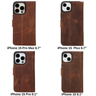 Bouletta Phone Case Magic iPhone 15 Plus Detachable Leather Wallet Case Premium Koruma