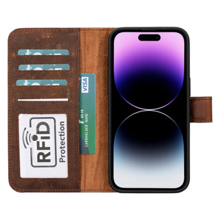 Bouletta Phone Case Magic iPhone 15 Plus Detachable Leather Wallet Case Premium Koruma