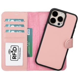 Bouletta Phone Case Pink Magic iPhone 15 Pro Detachable Leather Wallet Case Premium Koruma