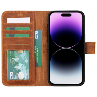 Bouletta Phone Case Magic iPhone 15 Pro Max Detachable Leather Wallet Case Premium Koruma