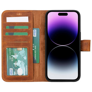 Bouletta Phone Case Magic iPhone 15 Pro Max Detachable Leather Wallet Case Premium Koruma