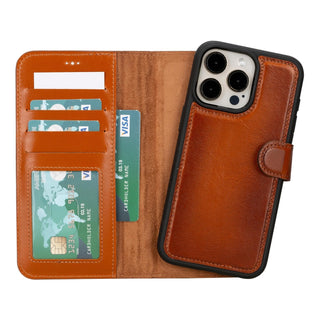 Bouletta Phone Case Magic iPhone 15 Pro Max Detachable Leather Wallet Case Premium Koruma