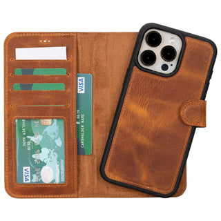Bouletta Phone Case Moccasin Magic iPhone 15 Pro Max Detachable Leather Wallet Case Premium Koruma