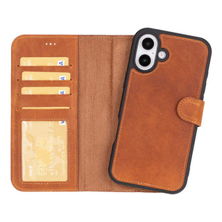 Bouletta Phone Case Moccasin Magic iPhone 16 Detachable Leather Wallet Case Premium Koruma