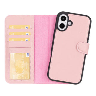 Bouletta Phone Case Pink Magic iPhone 16 Detachable Leather Wallet Case Premium Koruma