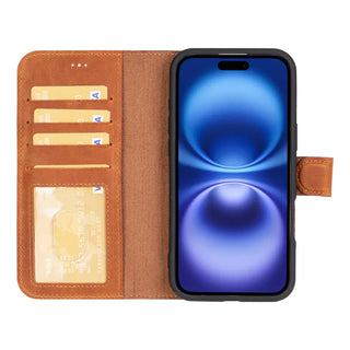 Bouletta Phone Case Magic iPhone 16 Plus Detachable Leather Wallet Case Premium Koruma