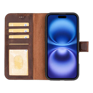 Bouletta Phone Case Magic iPhone 16 Plus Detachable Leather Wallet Case Premium Koruma