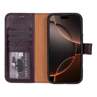 Bouletta Phone Case Magic iPhone 16 Pro Detachable Leather Wallet Case Premium Koruma