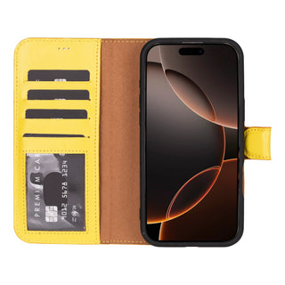 Bouletta Phone Case Magic iPhone 16 Pro Detachable Leather Wallet Case Premium Koruma