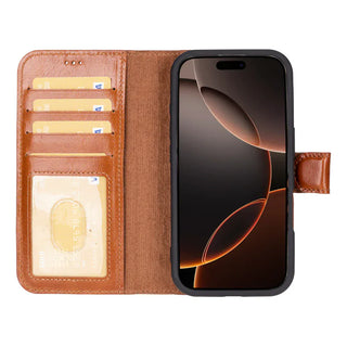 Bouletta Phone Case Magic iPhone 16 Pro Detachable Leather Wallet Case Premium Koruma