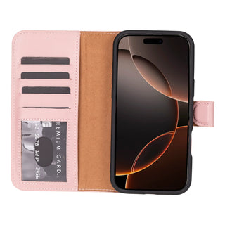 Bouletta Phone Case Nude Bisque Magic iPhone 16 Pro Detachable Leather Wallet Case Premium Koruma