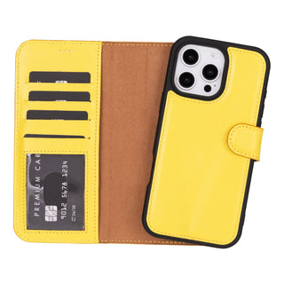 Bouletta Phone Case Ochre Magic iPhone 16 Pro Detachable Leather Wallet Case Premium Koruma
