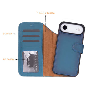 Bouletta Phone Case Magic iPhone 17 Air Detachable Leather Wallet Case Premium Koruma