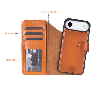 Bouletta Phone Case Magic iPhone 17 Air Detachable Leather Wallet Case Premium Koruma