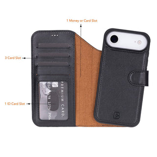 Bouletta Phone Case Magic iPhone 17 Air Detachable Leather Wallet Case Premium Koruma