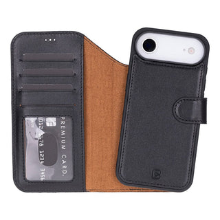 Bouletta Phone Case Black Magic iPhone 17 Air Detachable Leather Wallet Case Premium Koruma