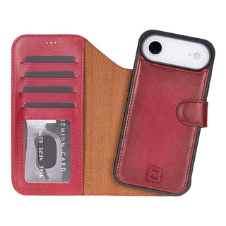 Bouletta Phone Case Red Magic iPhone 17 Air Detachable Leather Wallet Case Premium Koruma