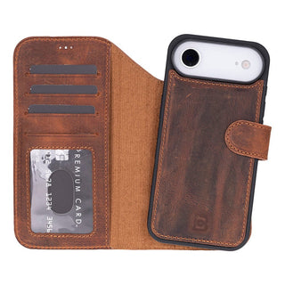 Bouletta Phone Case Saddle Brown Magic iPhone 17 Air Detachable Leather Wallet Case Premium Koruma