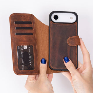 Bouletta Phone Case Magic iPhone 17 Air Leather Detachable Wallet Case Premium Koruma