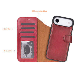 Bouletta Phone Case Magic iPhone 17 Air Leather Detachable Wallet Case Premium Koruma