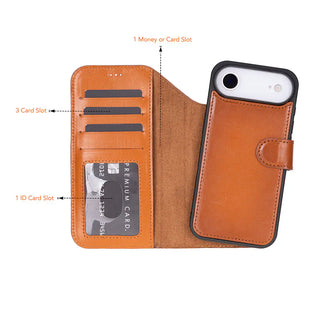 Bouletta Phone Case Magic iPhone 17 Air Leather Detachable Wallet Case Premium Koruma