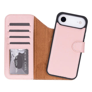 Bouletta Phone Case Pink Magic iPhone 17 Air Leather Detachable Wallet Case Premium Koruma