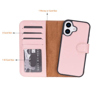 Bouletta Phone Case Magic iPhone 17 Leather Detachable Wallet Case Premium Koruma
