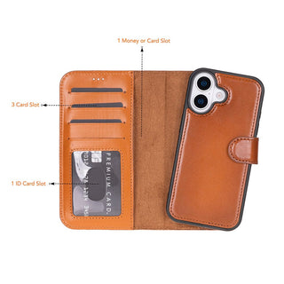 Bouletta Phone Case Magic iPhone 17 Leather Detachable Wallet Case Premium Koruma