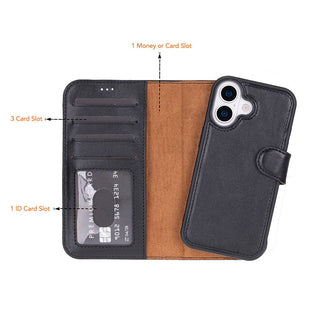 Bouletta Phone Case Magic iPhone 17 Leather Detachable Wallet Case Premium Koruma